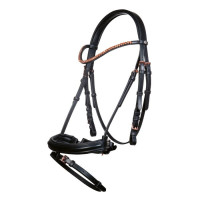 Briglia Rosegold Glamour Style HKM Nero / oro rosa