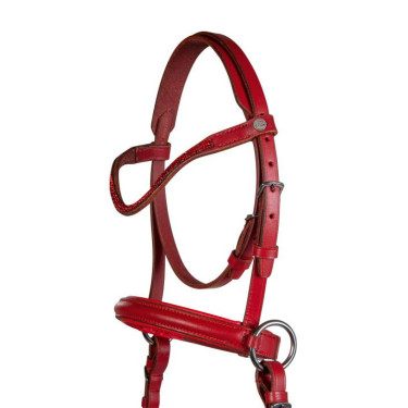Briglia senza imboccatura Funny Horses 2 per cavalli HKM Rosso