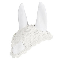Cuffia antimosche HKM in cotone Bianco / bianco