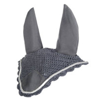 Cuffia antimosche HKM in cotone Grigio / argentato