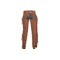 Chaps da concorso con frange HKM Marrone chiaro Chaps da concorso con frange HKM Marrone chiaro