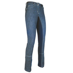 Pantaloni Jodhpur Miss Blink fondo integrale Alos HKM Jeans blu / blu scuro Pantaloni Jodhpur Miss Blink fondo integrale Alos HKM Jeans blu / blu scuro