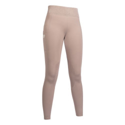 Leggings Lavender Bay con ginocchiere in silicone HKM Talpa Marrone