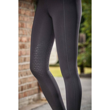 Leggings Lavender Bay con ginocchiere in silicone HKM Nero