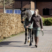 Pantaloni Helene con rinforzi in silicone HKM Verde scuro