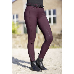Pantaloni Helene con fondo integrale in silicone HKM Rosso scuro