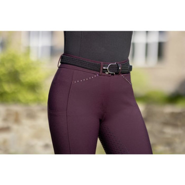 Pantaloni Helene con fondo integrale in silicone HKM Rosso scuro