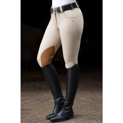 Pantaloni Hunter con rinforzi in Alos HKM Naturale scuro Beige Pantaloni Hunter con rinforzi in Alos HKM Naturale scuro Beige