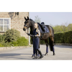 Pantaloni Lyon con fondo integrale in silicone HKM Blu scuro Pantaloni Lyon con fondo integrale in silicone HKM Blu scuro