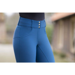 Pantaloni Port Royal con fondo integrale in silicone HKM Blu scuro
