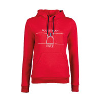 Felpa con cappuccio Equine Sports Style HKM Rosso Felpa con cappuccio Equine Sports Style HKM Rosso
