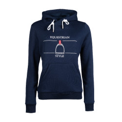 Felpa con cappuccio Equine Sports Style HKM Blu scuro