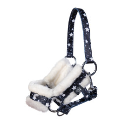 Capestro e lunghina Hobby Horsing HKM Blu navy stelle