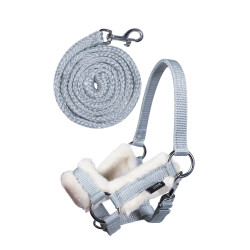 Capestro e lunghina Hobby Horsing HKM Grigio