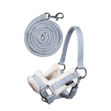 Capestro e lunghina Hobby Horsing HKM Grigio