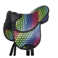 Sella per Shetland set Colourful HKM Cuore / nero