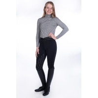 Maglietta a maniche lunghe con collo alto Ruby HKM Grigio Maglietta a maniche lunghe con collo alto Ruby HKM Grigio