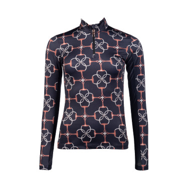 T-shirt tecnico Edinburgh HKM maniche lunghe Nero