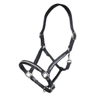 Capezza in cuoio Diamond HKM Nero