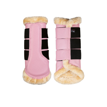 Stinchiere Comfort Premium Pelliccia HKM Rosa chiaro