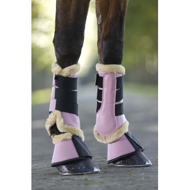 Stinchiere Comfort Premium Pelliccia HKM Rosa chiaro Stinchiere Comfort Premium Pelliccia HKM Rosa chiaro