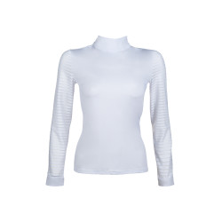 Polo da concorso Monaco maniche lunghe HKM Bianco
