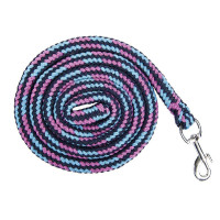 Lunga Funny Horses con moschettone HKM Turchese / lilla Multicolore