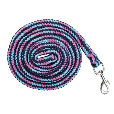 Lunga Funny Horses con moschettone HKM Turchese / lilla Multicolore