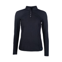 Polo a maniche lunghe Port Royal HKM Nero