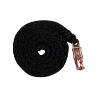 Longe Berry con moschettone antipanico HKM Nero / oro rosa