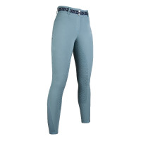 Pantaloni Monaco Style con grip integrale in silicone HKM Salvia