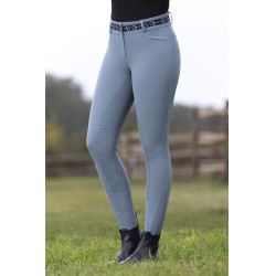 Pantaloni Monaco Style con grip integrale in silicone HKM Salvia Viola