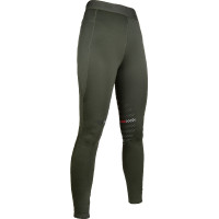Leggings sportivi con rinforzi in tessuto HKM Verde scuro Leggings sportivi con rinforzi in tessuto HKM Verde scuro