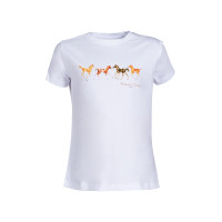 Kinder T-shirt Pony Club HKM Bianco
