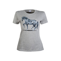 T-shirt Grafico Cavallo HKM Grigio chiaro / mélange T-shirt Grafico Cavallo HKM Grigio chiaro / mélange