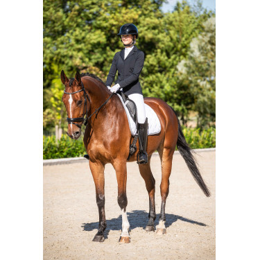 Dressuurdeken Competitie HKM Bianco / argentato