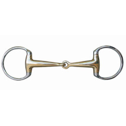 Filet a oliva 16 mm in maillechort con anelli in acciaio inox HKM Filet a oliva 16 mm in maillechort con anelli in acciaio inox HKM