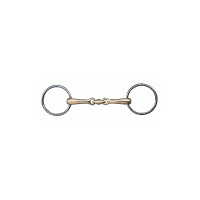 Morso doppia snodatura 18 mm maillechort anelli inox HKM Colore indicativo