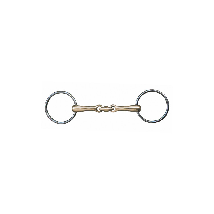 Morso doppia snodatura 18 mm maillechort anelli inox HKM