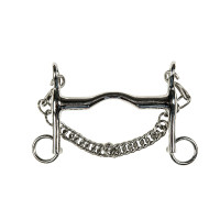 Mors da filetto in acciaio inox 16 mm catena 5 cm HKM Colore indicativo Trasparente Mors da filetto in acciaio inox 16 mm catena 5 cm HKM Colore indicativo Trasparente