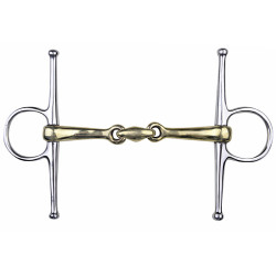 Mors a rulli in alpacca 16 mm anelli in acciaio inox HKM Mors a rulli in alpacca 16 mm anelli in acciaio inox HKM