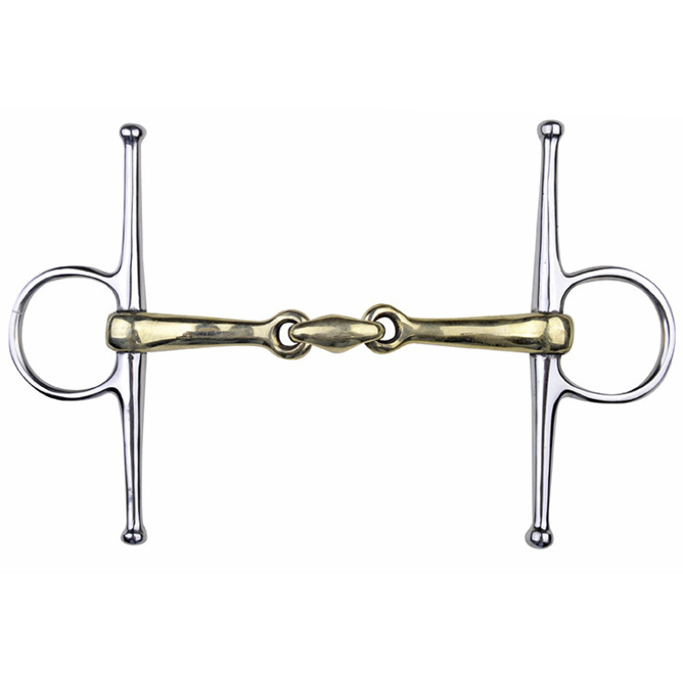 Mors a rulli in alpacca 16 mm anelli in acciaio inox HKM Mors a rulli in alpacca 16 mm anelli in acciaio inox HKM