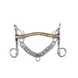 Morso da briglia in alpacca 16 mm catena 5 cm HKM