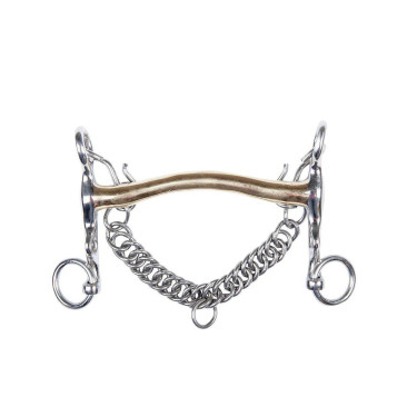 Morso da briglia in alpacca 16 mm catena 5 cm HKM