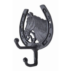 Porta-testiera testa di cavallo in ottone HKM Porta-testiera testa di cavallo in ottone HKM