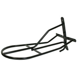 Porta-sella metallico da parete nero HKM