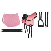 Sella Shetland set Beginner HKM Rosa