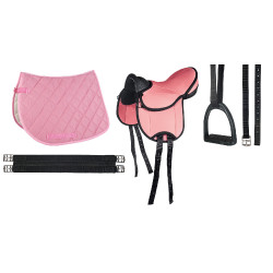 Sella Shetland set Beginner HKM Rosa