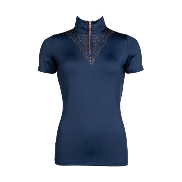 T-shirt funzionale Rosegold Glamour Style HKM Blu scuro