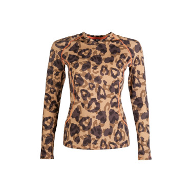 Maglietta Clolour Breeze a maniche lunghe HKM Naturale Marrone